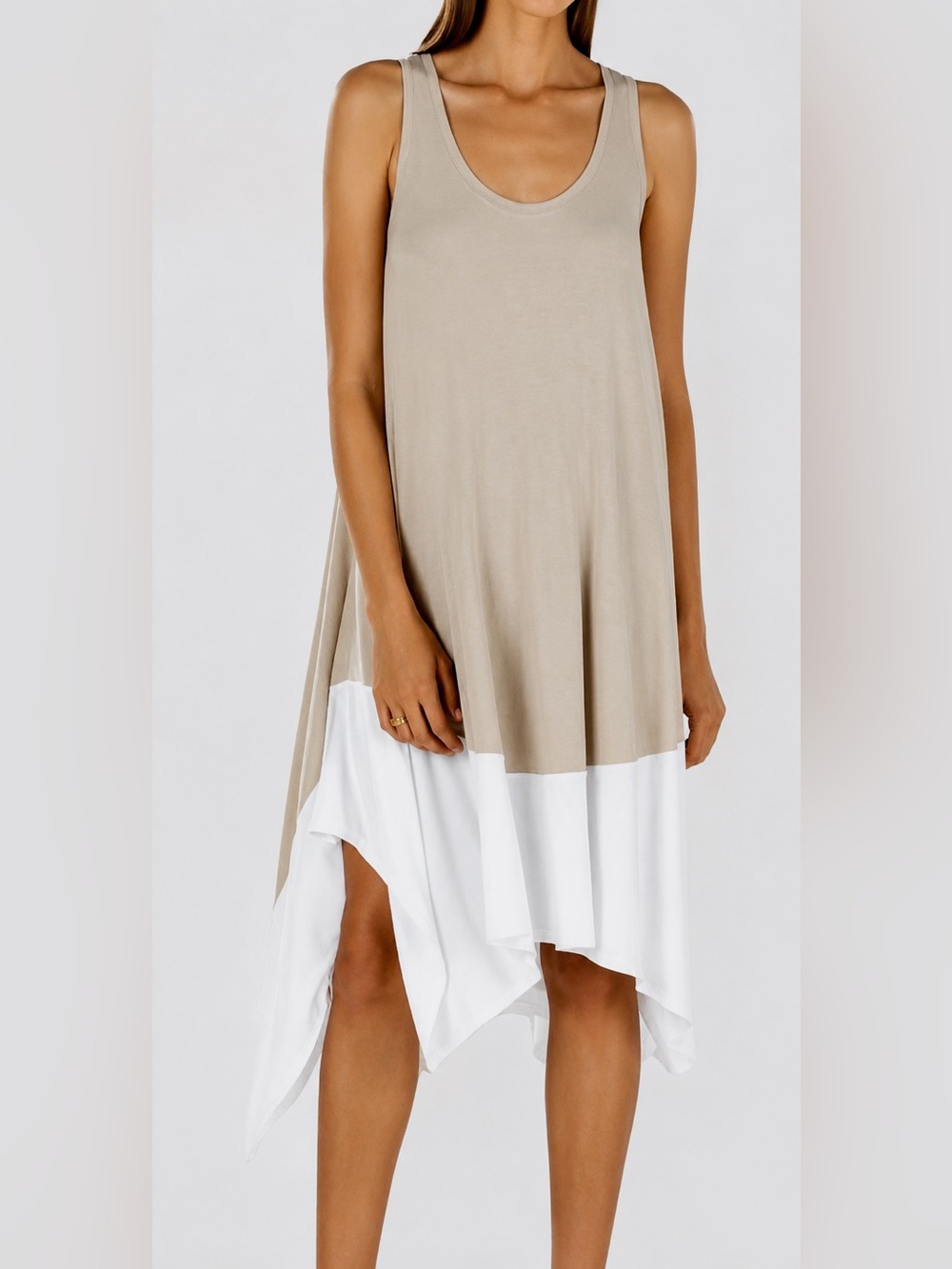BCBGMAXAZRIA Handkerchief-hem Knit Dress